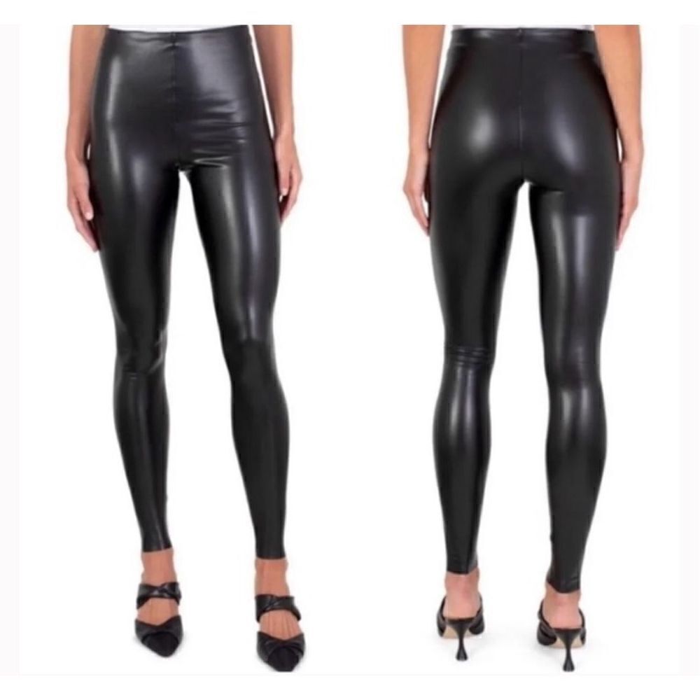 NWT Joie Faux Leather Leggings Contemporary Fit Black Size XXL